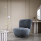 Fotel LUIS obrotowy 360° na płaskiej podstawie w tkaninie CLOUD 97