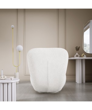 Fotel LUIS obrotowy 360° na płaskiej podstawie w tkaninie NOW OR NEVER 01