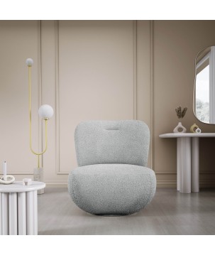 Fotel LUIS obrotowy 360° na płaskiej podstawie w tkaninie NOW OR NEVER 92