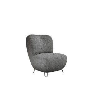 Fotel LUIS skandynawski wolnostojący na metalowych nogach w tkaninie ANTHOLOGY 18