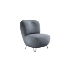 Fotel LUIS skandynawski wolnostojący na metalowych nogach w tkaninie CLOUD 97