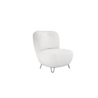 Fotel LUIS skandynawski wolnostojący na metalowych nogach w tkaninie NOW OR NEVER 01