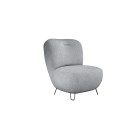 Fotel LUIS skandynawski wolnostojący na metalowych nogach w tkaninie NOW OR NEVER 92
