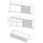 Komoda SENSO 2D3S push-to-open