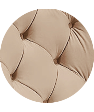 Fotel USZAK bujany tapicerowany z podłokietnikami, kolor Beżowy tkanina MAGIC VELVET