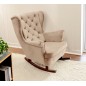Fotel USZAK bujany tapicerowany z podłokietnikami, kolor Beżowy tkanina MAGIC VELVET