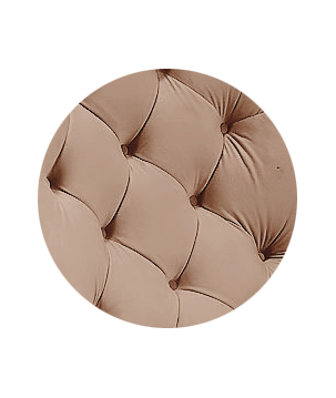 Fotel USZAK bujany tapicerowany z podłokietnikami, kolor Cappucino tkanina MAGIC VELVET