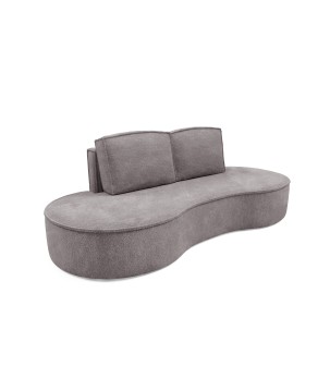 Sofa MOLLY z funkcja spania i pojemnikiem SZARY JEDWAB ABRIAMO 07