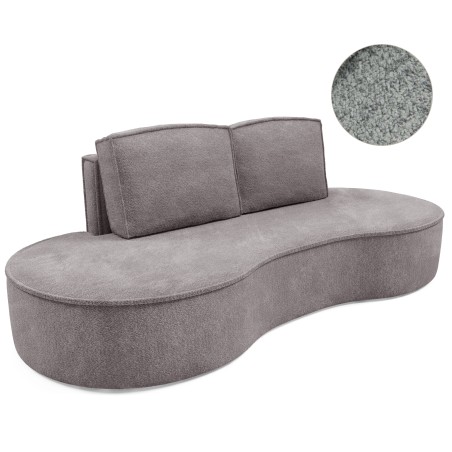 Sofa MOLLY z funkcja spania i pojemnikiem SZARY JEDWAB ABRIAMO 07