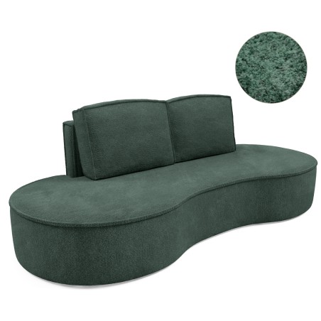 Sofa MOLLY z funkcja spania i pojemnikiem ZIELONY ABRIAMO 09