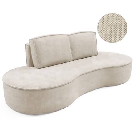 Sofa MOLLY z funkcja spania i pojemnikiem BEŻOWY CURIO 09