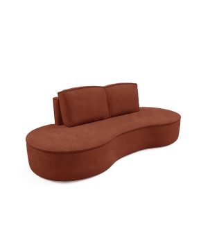 Sofa MOLLY z funkcja spania i pojemnikiem BRĄZOWY CURIO 55