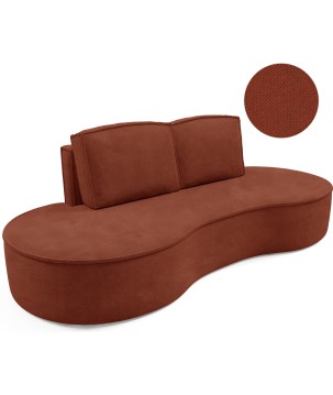 Sofa MOLLY z funkcja spania i pojemnikiem BRĄZOWY CURIO 55