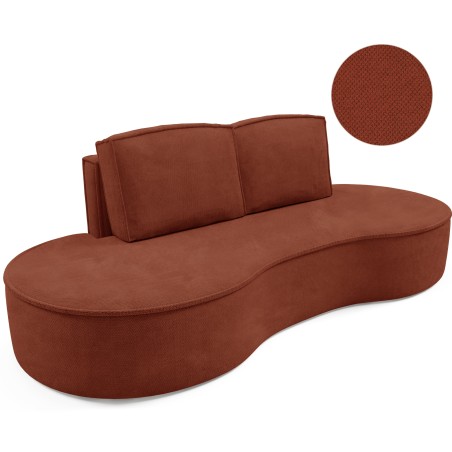 Sofa MOLLY z funkcja spania i pojemnikiem BRĄZOWY CURIO 55