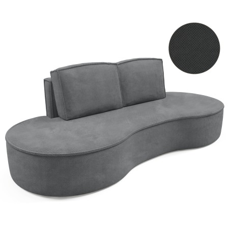 Sofa MOLLY z funkcja spania i pojemnikiem SZARY CURIO 97