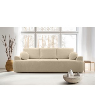 Sofa VELO z funkcja spania i pojemnikiem BEŻOWY CORAL 50