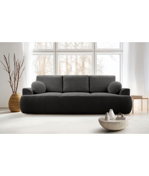Sofa VELO z funkcja spania i pojemnikiem GRAFITOWY CORAL 60