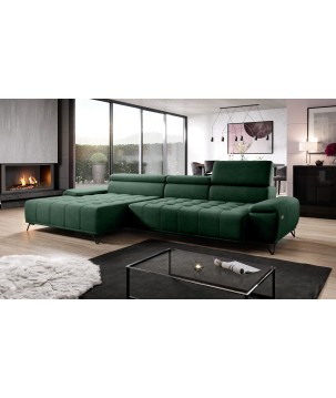 Narożnik PALLADIO MINI z elektryczną regulacją siedziska Lewostronny w tkaninie RIVIERA 38 WERSAL