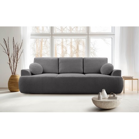 Sofa VELO z funkcja spania i pojemnikiem CIEMNY SZARY CORAL 80