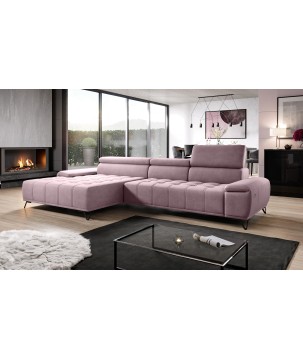 Narożnik PALLADIO MINI z elektryczną regulacją siedziska Lewostronny w tkaninie RIVIERA 62 WERSAL