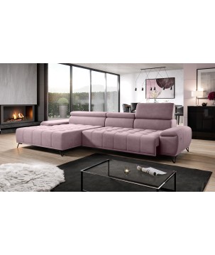 Narożnik PALLADIO MINI z elektryczną regulacją siedziska Lewostronny w tkaninie RIVIERA 62 WERSAL