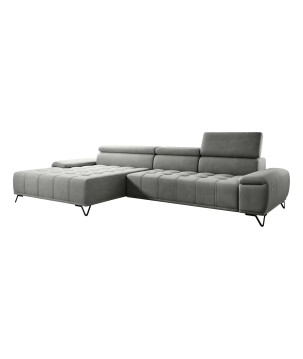 Narożnik PALLADIO MINI z elektryczną regulacją siedziska Lewostronny w tkaninie RIVIERA 91 WERSAL