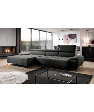 Narożnik PALLADIO MINI z elektryczną regulacją siedziska Lewostronny w tkaninie RIVIERA 97 WERSAL