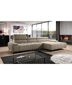 Narożnik PALLADIO MINI z elektryczną regulacją siedziska Prawostronny w tkaninie RIVIERA 16 WERSAL