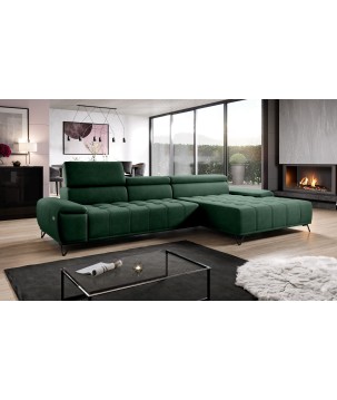 Narożnik PALLADIO MINI z elektryczną regulacją siedziska Prawostronny w tkaninie RIVIERA 38 WERSAL