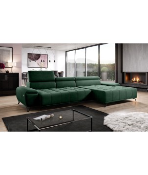 Narożnik PALLADIO MINI z elektryczną regulacją siedziska Prawostronny w tkaninie RIVIERA 38 WERSAL