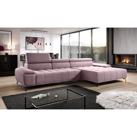 Narożnik PALLADIO MINI z elektryczną regulacją siedziska Prawostronny w tkaninie RIVIERA 62 WERSAL