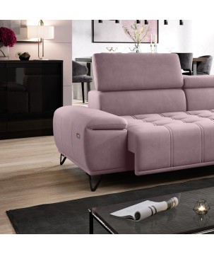 Narożnik PALLADIO MINI z elektryczną regulacją siedziska Prawostronny w tkaninie RIVIERA 62 WERSAL