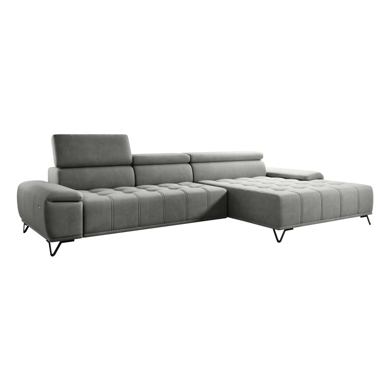 Narożnik PALLADIO MINI z elektryczną regulacją siedziska Prawostronny w tkaninie RIVIERA 91 WERSAL