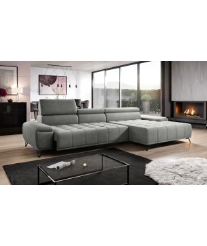 Narożnik PALLADIO MINI z elektryczną regulacją siedziska Prawostronny w tkaninie RIVIERA 91 WERSAL