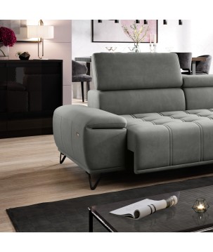 Narożnik PALLADIO MINI z elektryczną regulacją siedziska Prawostronny w tkaninie RIVIERA 91 WERSAL