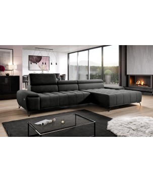 Narożnik PALLADIO MINI z elektryczną regulacją siedziska Prawostronny w tkaninie RIVIERA 97 WERSAL