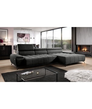 Narożnik PALLADIO MINI z elektryczną regulacją siedziska Prawostronny w tkaninie RIVIERA 97 WERSAL