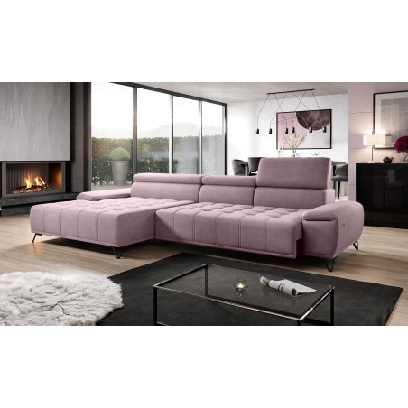 Narożnik PALLADIO MINI Lewostronny z elektryczną regulacją siedziska w tkaninie RIVIERA 62 WERSAL