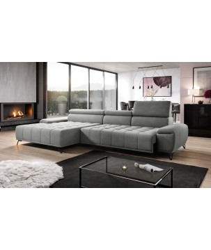 Narożnik PALLADIO MINI Lewostronny z elektryczną regulacją siedziska w tkaninie RIVIERA 91 WERSAL