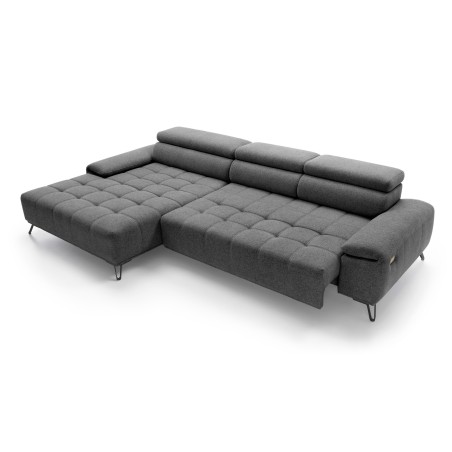 Narożnik PALLADIO MINI Lewostronny z elektryczną regulacją siedziska w tkaninie RIVIERA 97 WERSAL