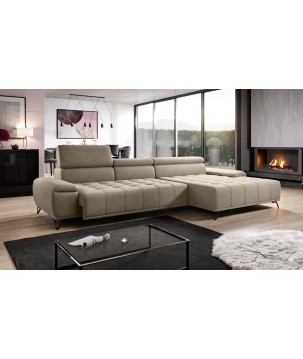 Narożnik PALLADIO MINI Prawostronny z elektryczną regulacją siedziska w tkaninie RIVIERA 16 WERSAL