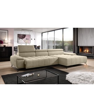 Narożnik PALLADIO MINI Prawostronny z elektryczną regulacją siedziska w tkaninie RIVIERA 21 WERSAL