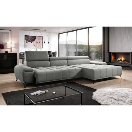 Narożnik PALLADIO MINI Prawostronny z elektryczną regulacją siedziska w tkaninie RIVIERA 91 WERSAL