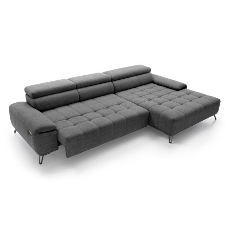 Narożnik PALLADIO MINI Prawostronny z elektryczną regulacją siedziska w tkaninie RIVIERA 97 WERSAL