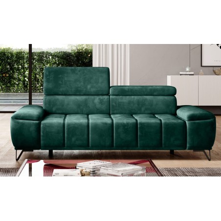 Sofa PALLADIO 2 osobowa z regulowanymi zagłówkami MONOLITH 37 WERSAL