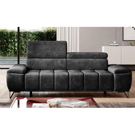 Sofa PALLADIO 2 osobowa z regulowanymi zagłówkami MONOLITH 97 WERSAL
