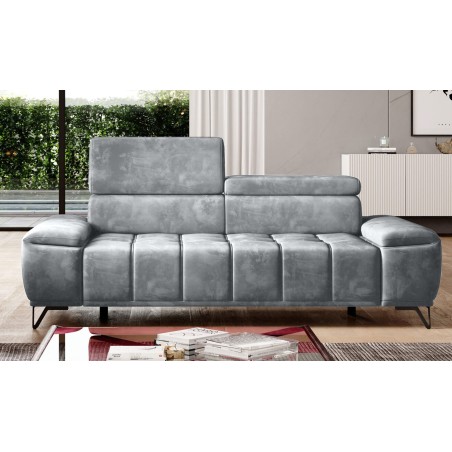 Sofa PALLADIO 3 osobowa z elektrycznym systemem rozkładania siedziska regulowane zagłówki MONOLITH 84 WERSAL