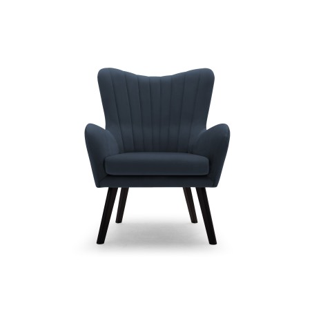 Fotel TED z wysokim oparciem i siedziskiem w tkaninie VELLUTO 37