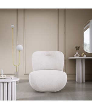 Fotel LUIS obrotowy 360° na płaskiej podstawie w tkaninie ANTHOLOGY 01