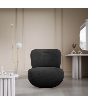 Fotel LUIS obrotowy 360° na płaskiej podstawie w tkaninie NOW OR NEVER 83